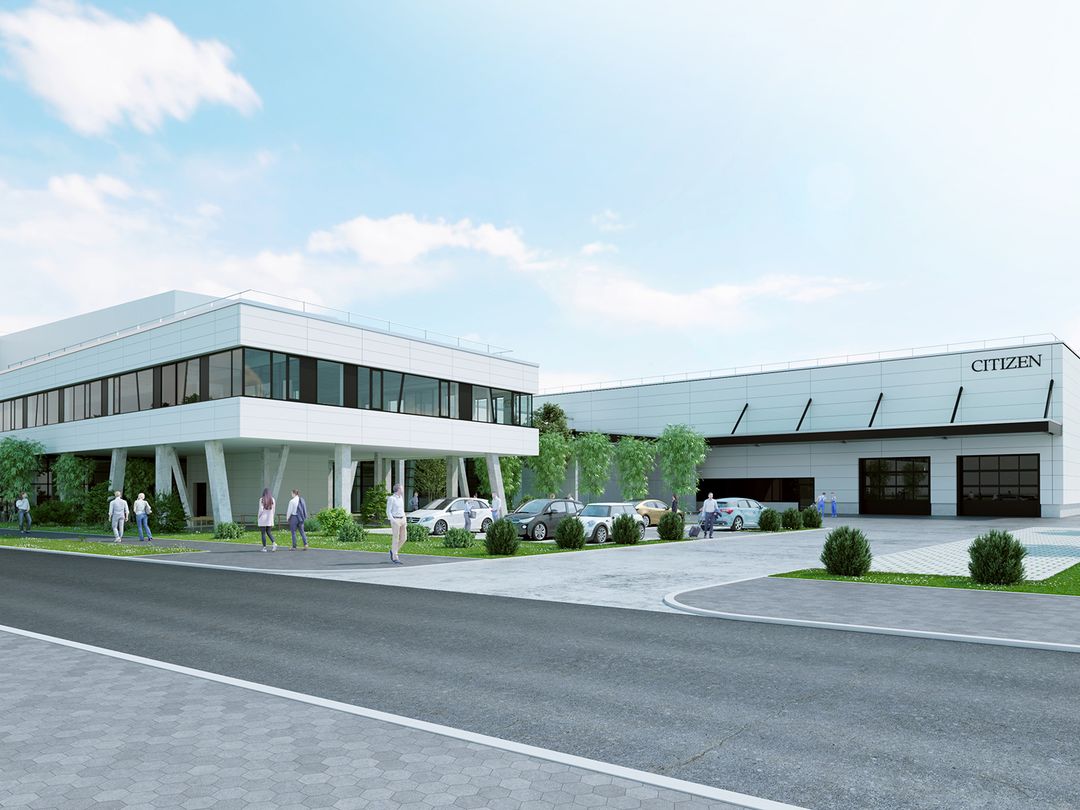 Corporate Architecture: Die Gebäudeidee zitiert Formen und Strukturen einer Uhr. 