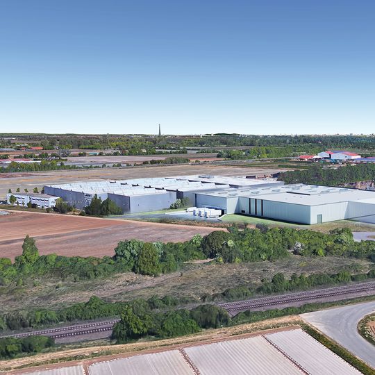 Digitales Planen und Bauen: So wird die neue Halle in das Gelände von Autec integriert. 