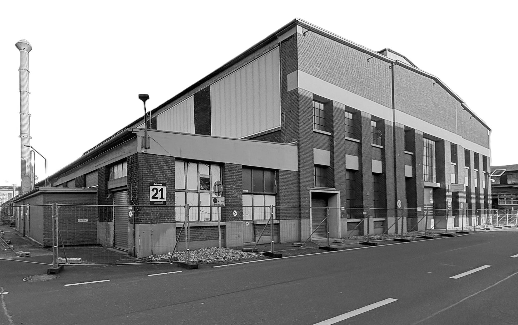 Bestandsgebäude sanieren: Halle 21 auf dem Areal Böhler vor der energetischen Modernisierung.